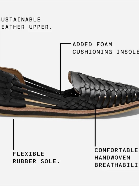 Nisolo Black Woven Leather Huarache Sandals main image 7